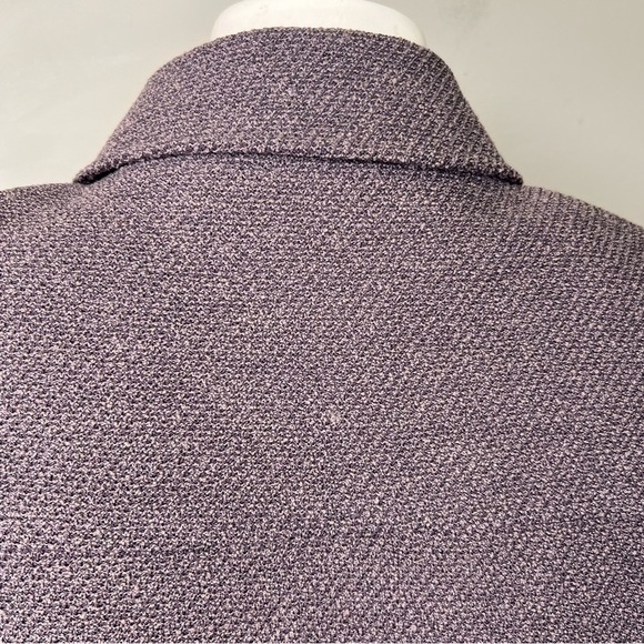 St John Collection Grey Double Breasted Wool Blazer Size 8 Classic Neutral - Picture 4 of 11